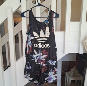 adidas  Original  NWT Womens Lotus Print Romper szXS EUC Polyester